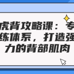 宽厚虎背攻略课:专业背部训练体系,打造强壮有力的背部肌肉-恋爱有方法
