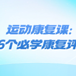 运动康复课:36个必学康复评估-恋爱有方法